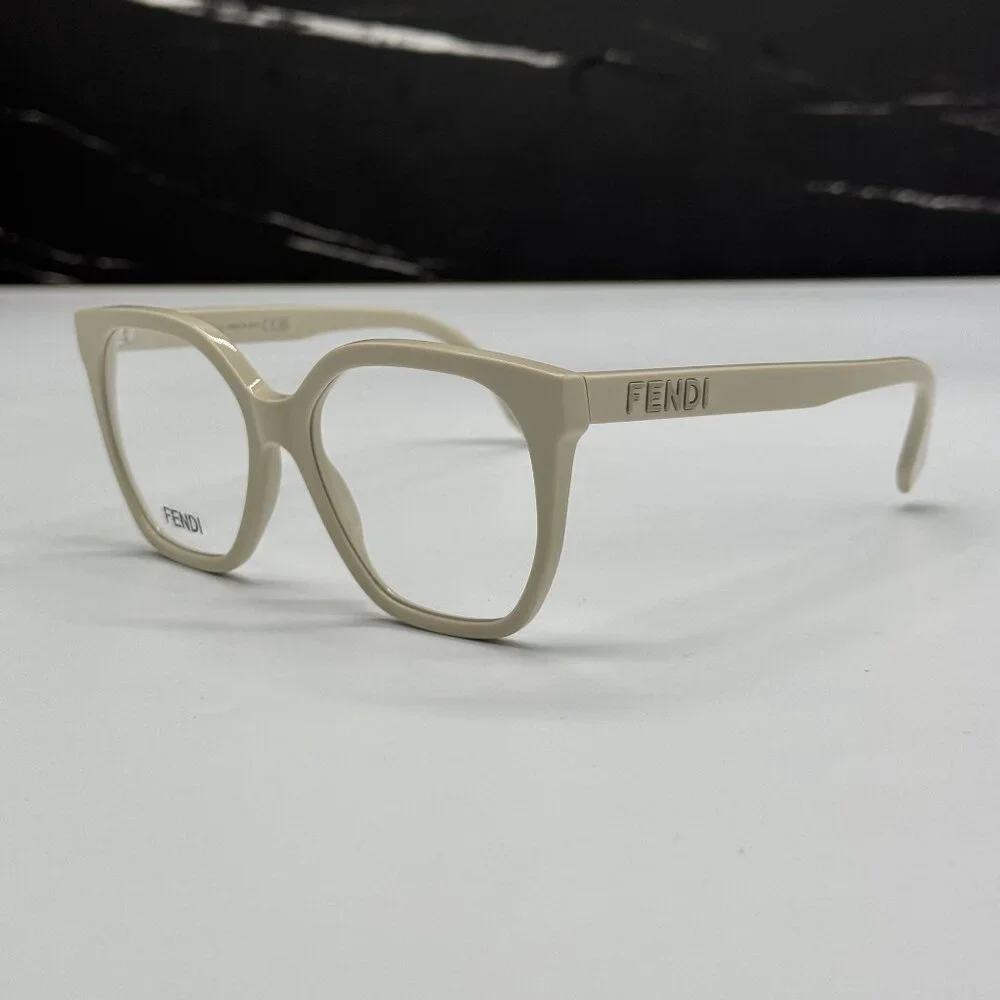 NEW FENDI FE50087I 057 EYEGLASSES WHITE WOMEN EYEWEAR